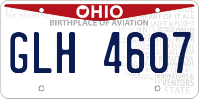 OH license plate GLH4607
