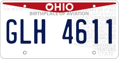 OH license plate GLH4611
