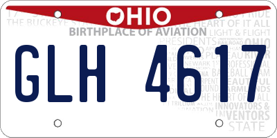 OH license plate GLH4617