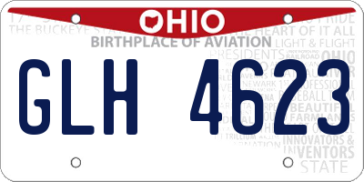 OH license plate GLH4623