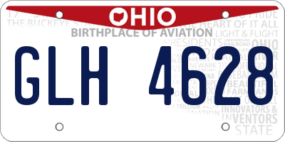 OH license plate GLH4628