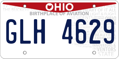 OH license plate GLH4629