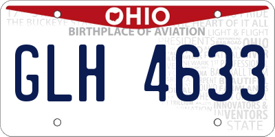 OH license plate GLH4633