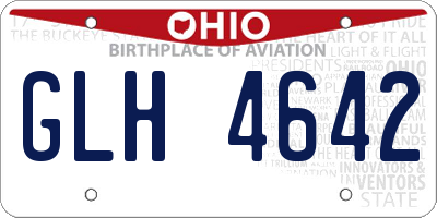 OH license plate GLH4642