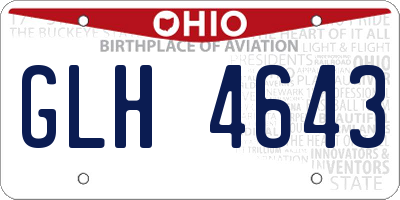 OH license plate GLH4643