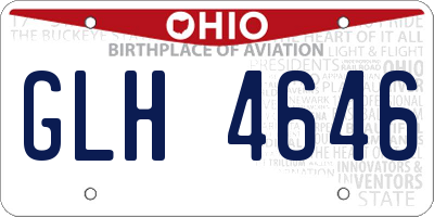 OH license plate GLH4646