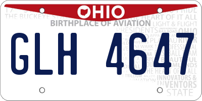 OH license plate GLH4647