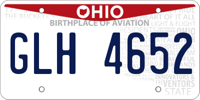 OH license plate GLH4652