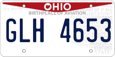 OH license plate GLH4653