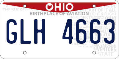 OH license plate GLH4663