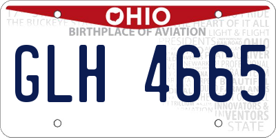 OH license plate GLH4665