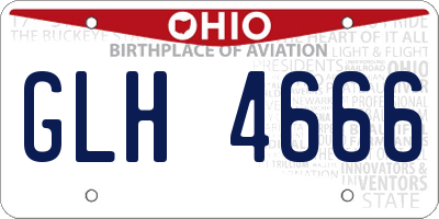 OH license plate GLH4666