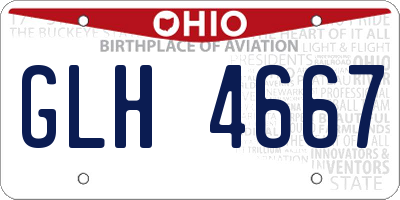 OH license plate GLH4667
