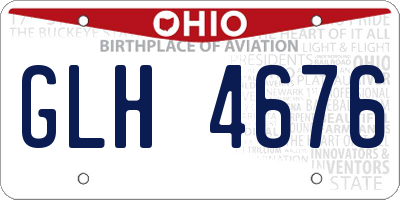 OH license plate GLH4676