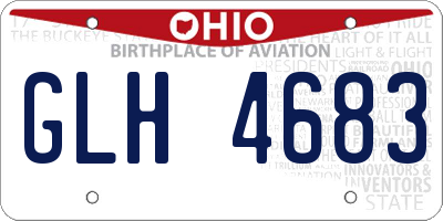 OH license plate GLH4683