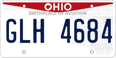 OH license plate GLH4684