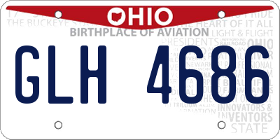 OH license plate GLH4686