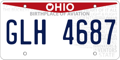 OH license plate GLH4687