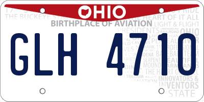 OH license plate GLH4710
