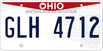 OH license plate GLH4712