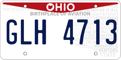 OH license plate GLH4713