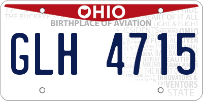 OH license plate GLH4715