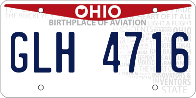 OH license plate GLH4716