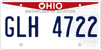 OH license plate GLH4722