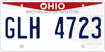 OH license plate GLH4723