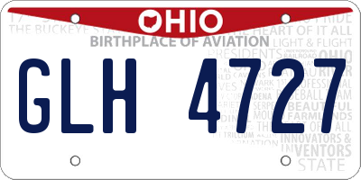 OH license plate GLH4727