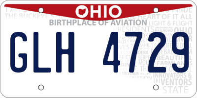 OH license plate GLH4729