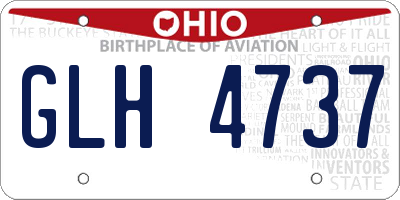 OH license plate GLH4737