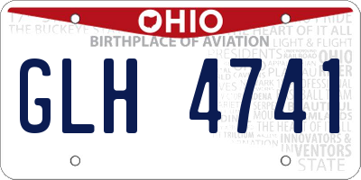 OH license plate GLH4741