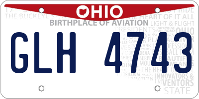 OH license plate GLH4743