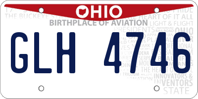 OH license plate GLH4746