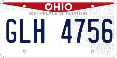 OH license plate GLH4756
