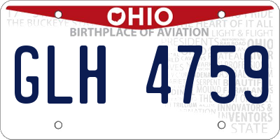 OH license plate GLH4759