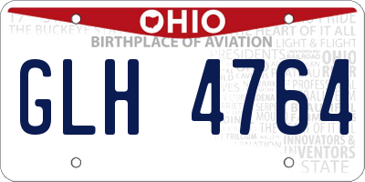 OH license plate GLH4764