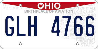 OH license plate GLH4766