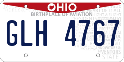 OH license plate GLH4767