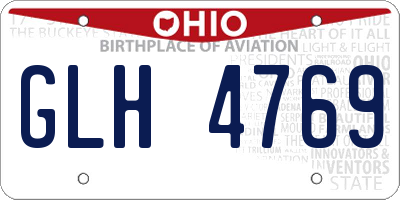 OH license plate GLH4769