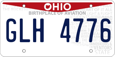 OH license plate GLH4776
