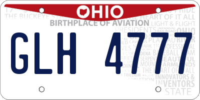 OH license plate GLH4777