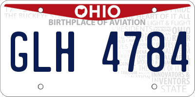 OH license plate GLH4784
