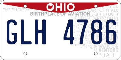 OH license plate GLH4786