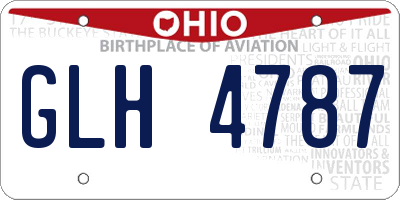 OH license plate GLH4787