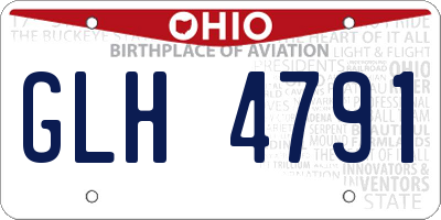 OH license plate GLH4791