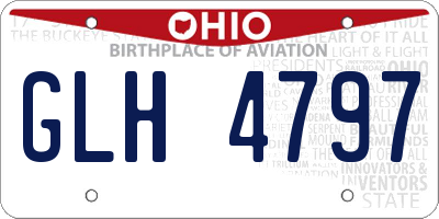 OH license plate GLH4797