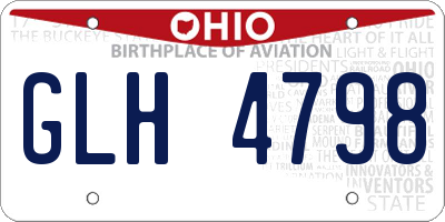 OH license plate GLH4798