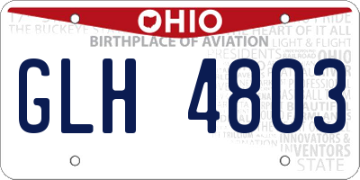 OH license plate GLH4803